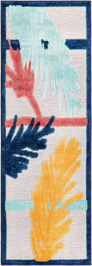 Gray 2' x 6' Belize Outdoor Runner Area Rug Weather Resistant for Patio, Deck, Terrace, Balcony, Porch 100% Polypropylene Colorful Fun Coastal Modern Carpet for Outside for Sale at Rug Engine