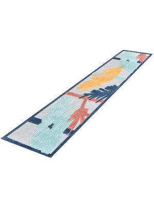 Gray 2' x 8' Belize Outdoor Runner Area Rug Weather Resistant for Patio, Deck, Terrace, Balcony, Porch 100% Polypropylene Colorful Fun Coastal Modern Carpet for Outside for Sale at Rug Engine