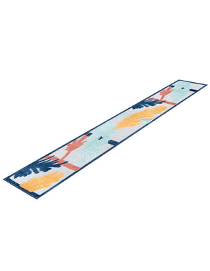 Gray 2' x 10' Belize Outdoor Runner Area Rug Weather Resistant for Patio, Deck, Terrace, Balcony, Porch 100% Polypropylene Colorful Fun Coastal Modern Carpet for Outside for Sale at Rug Engine