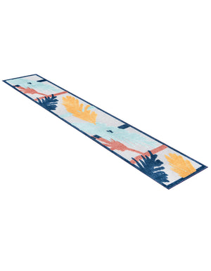 Gray 2' x 10' Belize Outdoor Runner Area Rug Weather Resistant for Patio, Deck, Terrace, Balcony, Porch 100% Polypropylene Colorful Fun Coastal Modern Carpet for Outside for Sale at Rug Engine