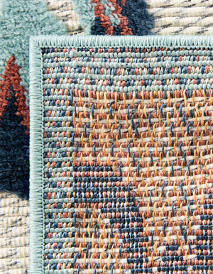 Ivory 7' 10 x 10' Belize Outdoor Rectangle Area Rug Weather Resistant for Patio, Deck, Terrace, Balcony, Porch 100% Polypropylene Colorful Fun Coastal Modern Carpet for Outside for Sale at Rug Engine