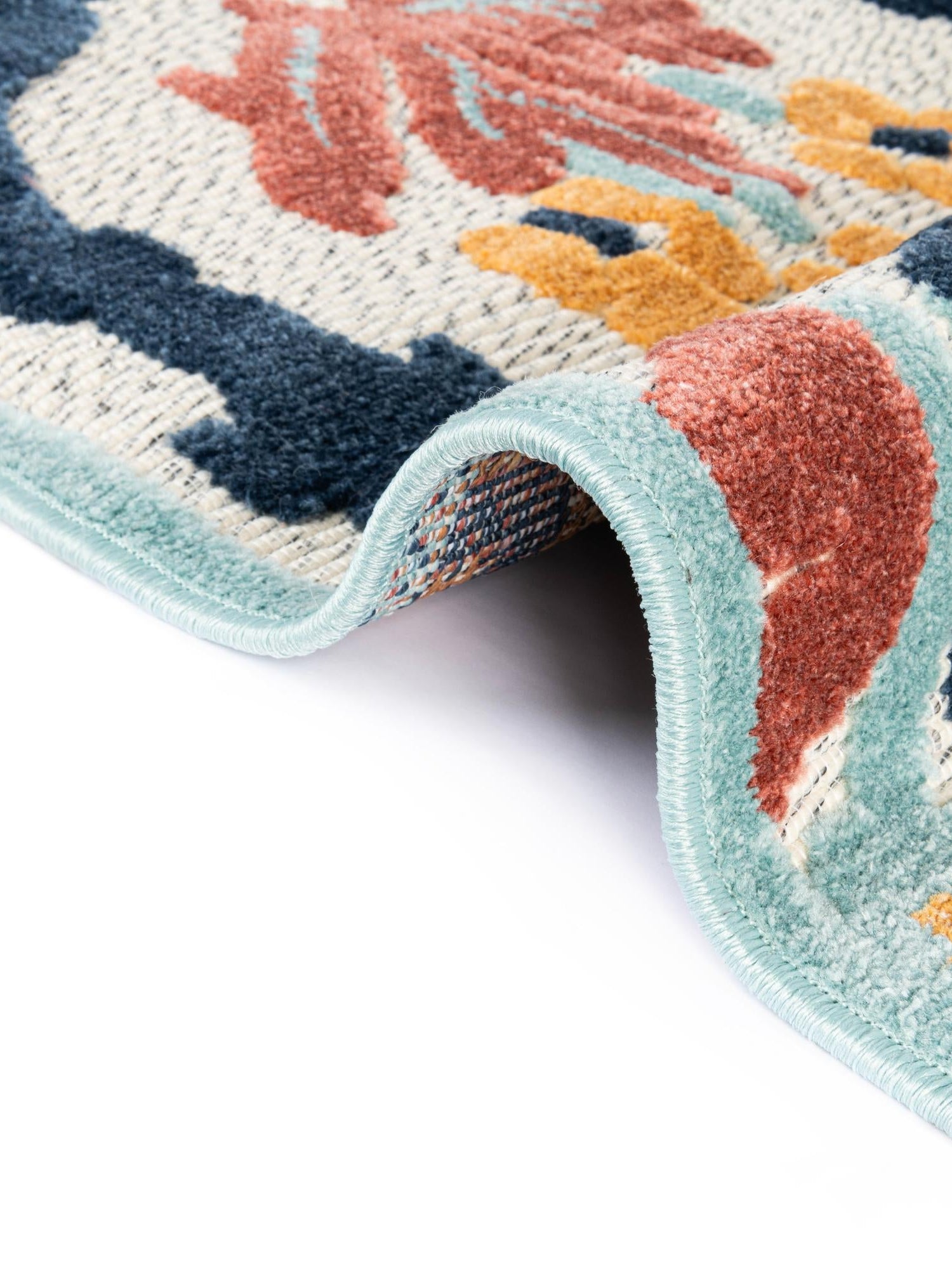 Ivory 9' x 12' Belize Outdoor Rectangle Area Rug Weather Resistant for Patio, Deck, Terrace, Balcony, Porch 100% Polypropylene Colorful Fun Coastal Modern Carpet for Outside for Sale at Rug Engine