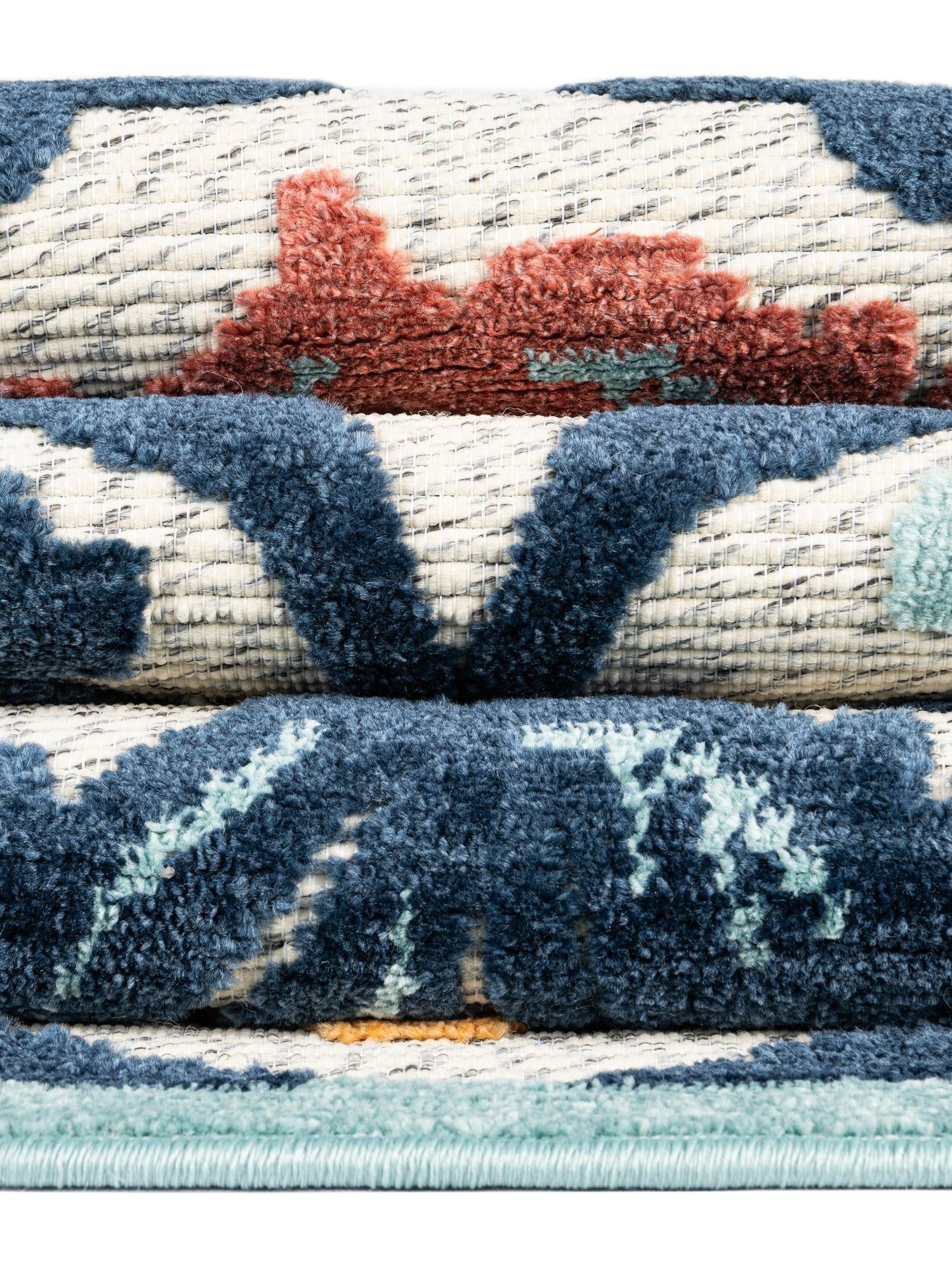 Ivory 6' x 9' Belize Outdoor Rectangle Area Rug Weather Resistant for Patio, Deck, Terrace, Balcony, Porch 100% Polypropylene Colorful Fun Coastal Modern Carpet for Outside for Sale at Rug Engine