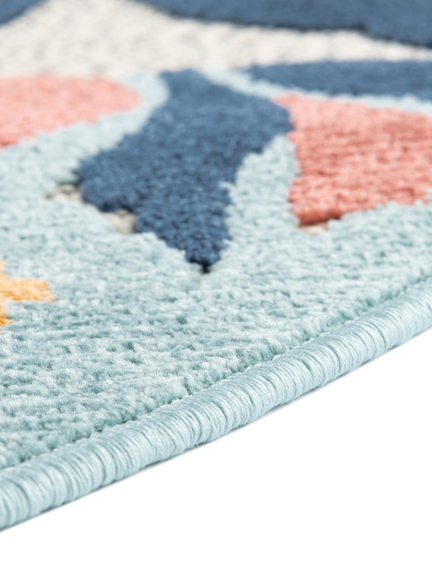 Ivory 3' 3 x 3' 3 Belize Outdoor Round Area Rug Weather Resistant for Patio, Deck, Terrace, Balcony, Porch 100% Polypropylene Colorful Fun Coastal Modern Carpet for Outside for Sale at Rug Engine