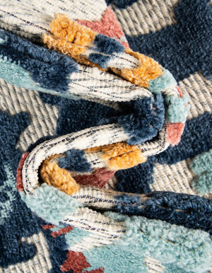 Ivory 5' 3 x 5' 3 Belize Outdoor Round Area Rug Weather Resistant for Patio, Deck, Terrace, Balcony, Porch 100% Polypropylene Colorful Fun Coastal Modern Carpet for Outside for Sale at Rug Engine