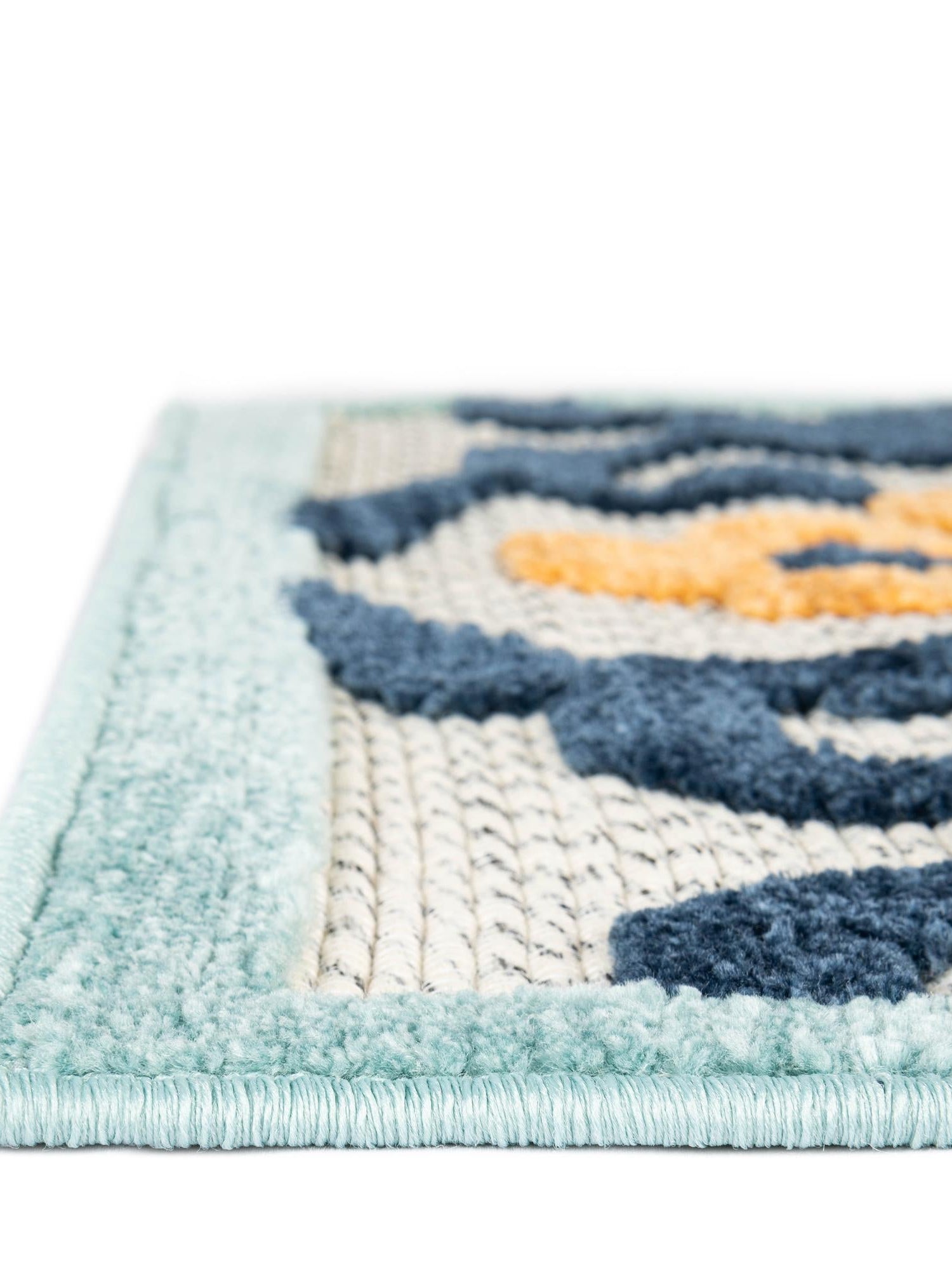 Ivory 2' x 6' Belize Outdoor Runner Area Rug Weather Resistant for Patio, Deck, Terrace, Balcony, Porch 100% Polypropylene Colorful Fun Coastal Modern Carpet for Outside for Sale at Rug Engine