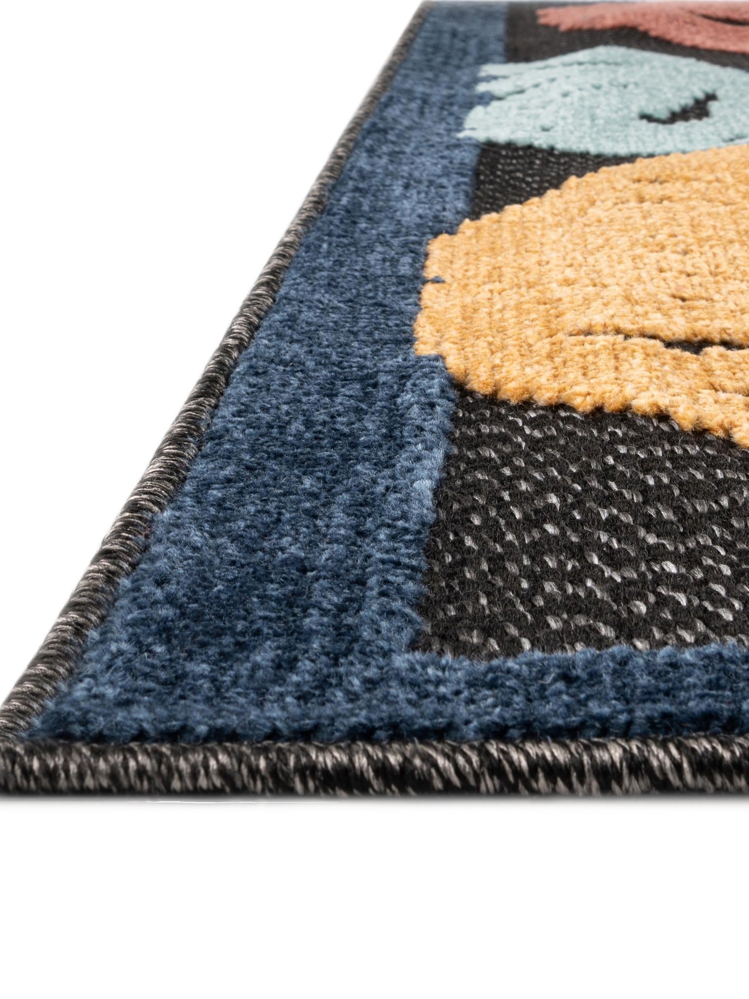 Charcoal 6' x 9' Belize Outdoor Rectangle Area Rug Weather Resistant for Patio, Deck, Terrace, Balcony, Porch 100% Polypropylene Colorful Fun Coastal Modern Carpet for Outside for Sale at Rug Engine