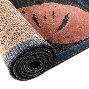 Charcoal 7' 10 x 10' Belize Outdoor Rectangle Area Rug Weather Resistant for Patio, Deck, Terrace, Balcony, Porch 100% Polypropylene Colorful Fun Coastal Modern Carpet for Outside for Sale at Rug Engine