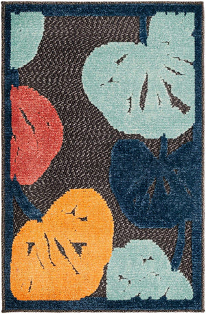 Charcoal 2' x 3' Belize Outdoor Rectangle Area Rug Weather Resistant for Patio, Deck, Terrace, Balcony, Porch 100% Polypropylene Colorful Fun Coastal Modern Carpet for Outside for Sale at Rug Engine