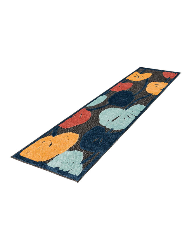 Charcoal 2' x 6' Belize Outdoor Runner Area Rug Weather Resistant for Patio, Deck, Terrace, Balcony, Porch 100% Polypropylene Colorful Fun Coastal Modern Carpet for Outside for Sale at Rug Engine