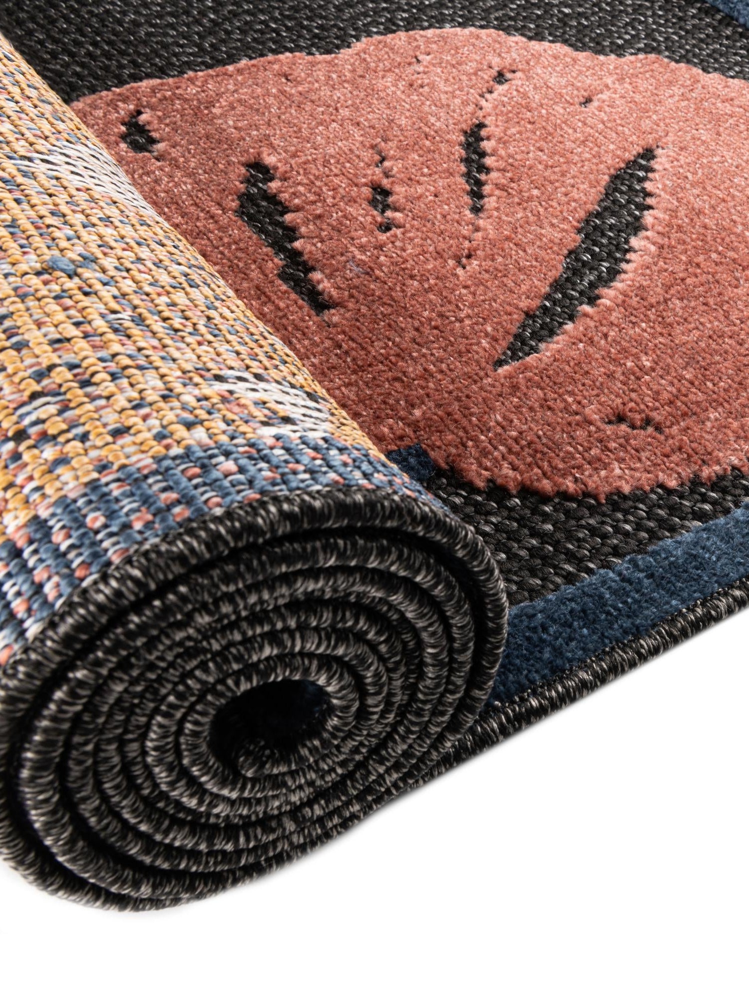 Charcoal 2' x 6' Belize Outdoor Runner Area Rug Weather Resistant for Patio, Deck, Terrace, Balcony, Porch 100% Polypropylene Colorful Fun Coastal Modern Carpet for Outside for Sale at Rug Engine