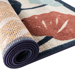 Ivory 7' 10 x 7' 10 Belize Outdoor Square Area Rug Weather Resistant for Patio, Deck, Terrace, Balcony, Porch 100% Polypropylene Colorful Fun Coastal Modern Carpet for Outside for Sale at Rug Engine