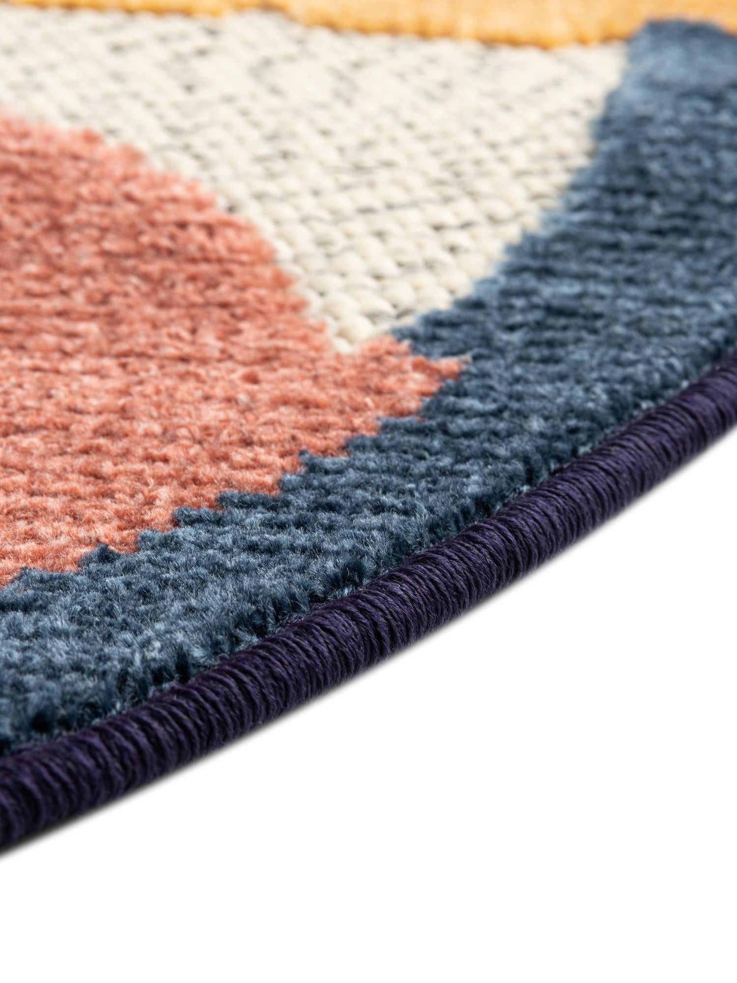 Ivory 5' 3 x 5' 3 Belize Outdoor Round Area Rug Weather Resistant for Patio, Deck, Terrace, Balcony, Porch 100% Polypropylene Colorful Fun Coastal Modern Carpet for Outside for Sale at Rug Engine