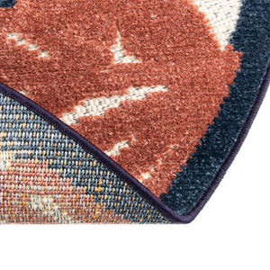 Ivory 5' 3 x 5' 3 Belize Outdoor Round Area Rug Weather Resistant for Patio, Deck, Terrace, Balcony, Porch 100% Polypropylene Colorful Fun Coastal Modern Carpet for Outside for Sale at Rug Engine
