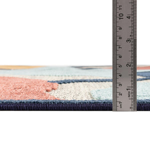 Ivory 2' x 8' Belize Outdoor Runner Area Rug Weather Resistant for Patio, Deck, Terrace, Balcony, Porch 100% Polypropylene Colorful Fun Coastal Modern Carpet for Outside for Sale at Rug Engine