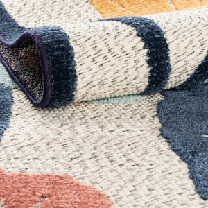 Ivory 2' x 8' Belize Outdoor Runner Area Rug Weather Resistant for Patio, Deck, Terrace, Balcony, Porch 100% Polypropylene Colorful Fun Coastal Modern Carpet for Outside for Sale at Rug Engine