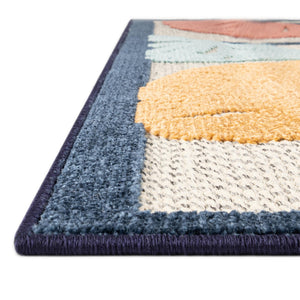 Ivory 2' x 10' Belize Outdoor Runner Area Rug Weather Resistant for Patio, Deck, Terrace, Balcony, Porch 100% Polypropylene Colorful Fun Coastal Modern Carpet for Outside for Sale at Rug Engine