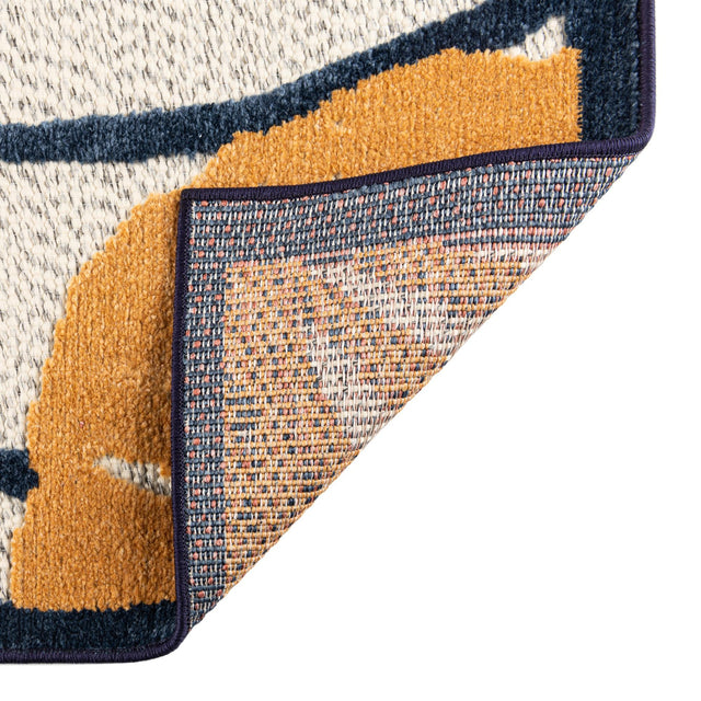 Ivory 2' x 8' Belize Outdoor Runner Area Rug Weather Resistant for Patio, Deck, Terrace, Balcony, Porch 100% Polypropylene Colorful Fun Coastal Modern Carpet for Outside for Sale at Rug Engine