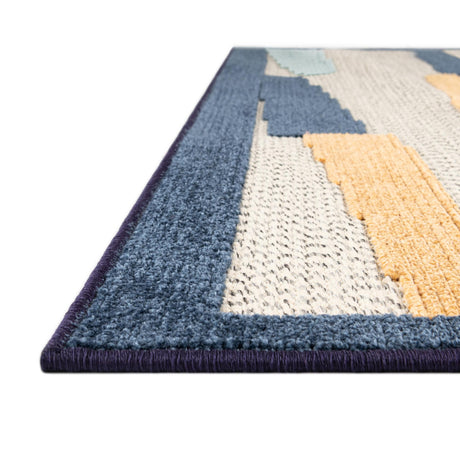 Ivory 6' x 9' Belize Outdoor Rectangle Area Rug Weather Resistant for Patio, Deck, Terrace, Balcony, Porch 100% Polypropylene Colorful Fun Coastal Modern Carpet for Outside for Sale at Rug Engine