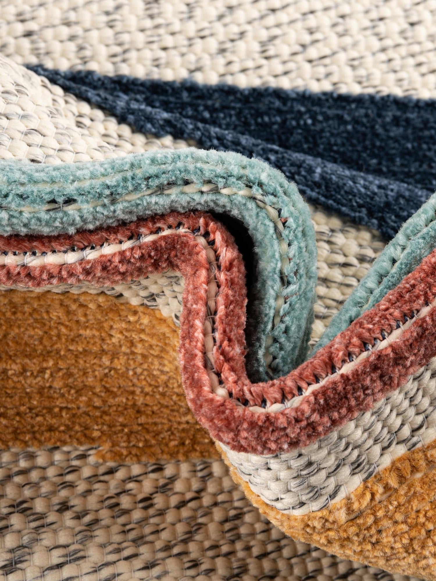 Ivory 6' x 9' Belize Outdoor Rectangle Area Rug Weather Resistant for Patio, Deck, Terrace, Balcony, Porch 100% Polypropylene Colorful Fun Coastal Modern Carpet for Outside for Sale at Rug Engine