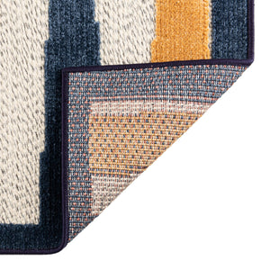 Ivory 6' x 9' Belize Outdoor Rectangle Area Rug Weather Resistant for Patio, Deck, Terrace, Balcony, Porch 100% Polypropylene Colorful Fun Coastal Modern Carpet for Outside for Sale at Rug Engine