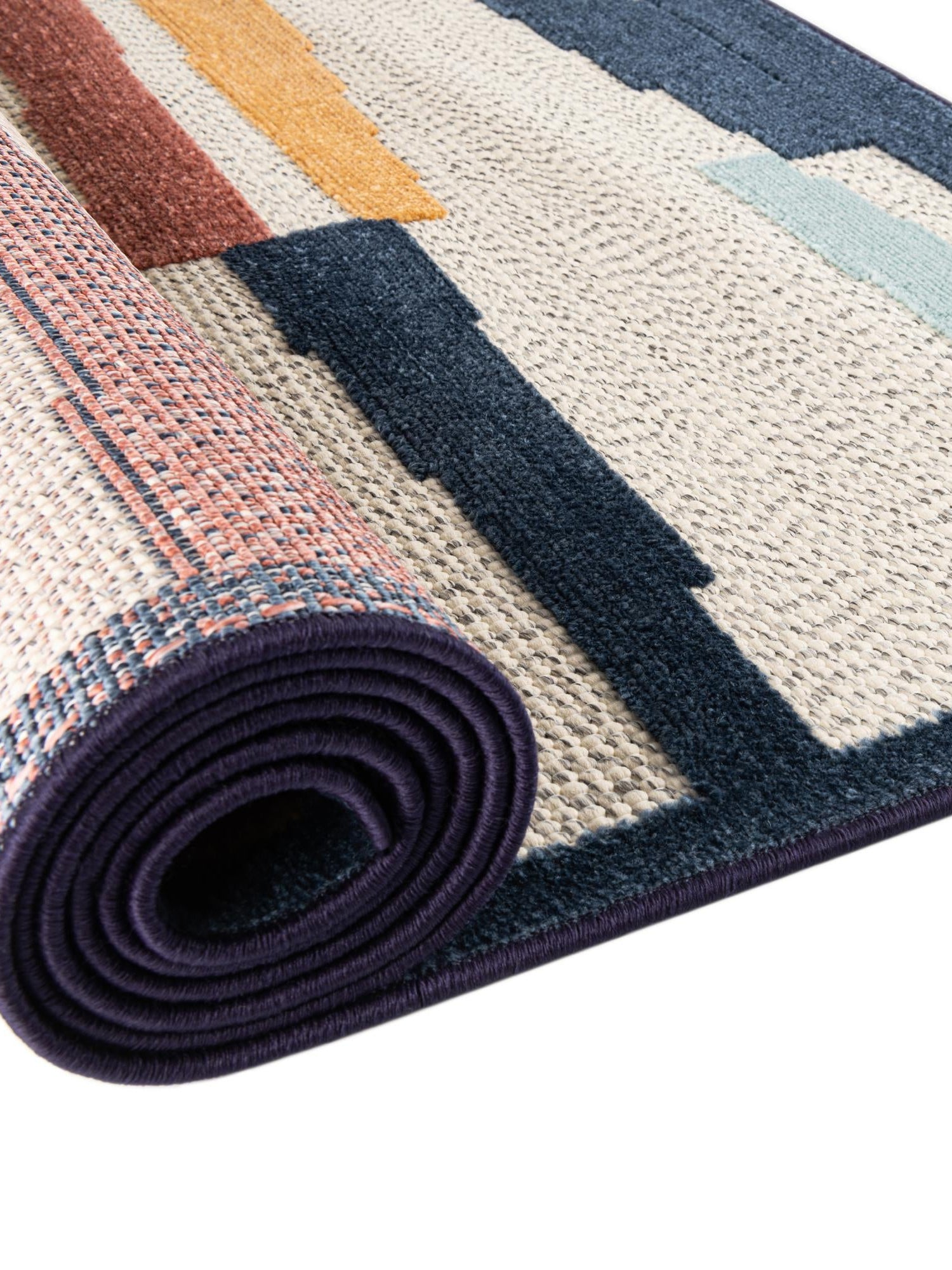 Ivory 6' x 9' Belize Outdoor Rectangle Area Rug Weather Resistant for Patio, Deck, Terrace, Balcony, Porch 100% Polypropylene Colorful Fun Coastal Modern Carpet for Outside for Sale at Rug Engine
