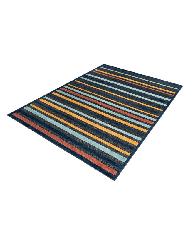 Charcoal 7' 10 x 10' Belize Outdoor Rectangle Area Rug Weather Resistant for Patio, Deck, Terrace, Balcony, Porch 100% Polypropylene Colorful Fun Coastal Modern Carpet for Outside for Sale at Rug Engine