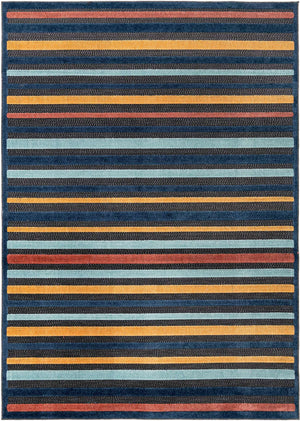 Charcoal 7' x 10' Belize Outdoor Rectangle Area Rug Weather Resistant for Patio, Deck, Terrace, Balcony, Porch 100% Polypropylene Colorful Fun Coastal Modern Carpet for Outside for Sale at Rug Engine