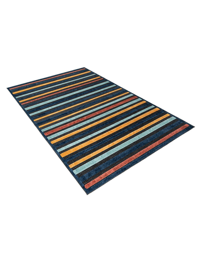 Charcoal 6' x 9' Belize Outdoor Rectangle Area Rug Weather Resistant for Patio, Deck, Terrace, Balcony, Porch 100% Polypropylene Colorful Fun Coastal Modern Carpet for Outside for Sale at Rug Engine