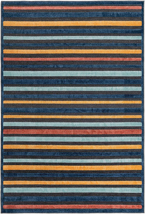 Charcoal 6' x 9' Belize Outdoor Rectangle Area Rug Weather Resistant for Patio, Deck, Terrace, Balcony, Porch 100% Polypropylene Colorful Fun Coastal Modern Carpet for Outside for Sale at Rug Engine