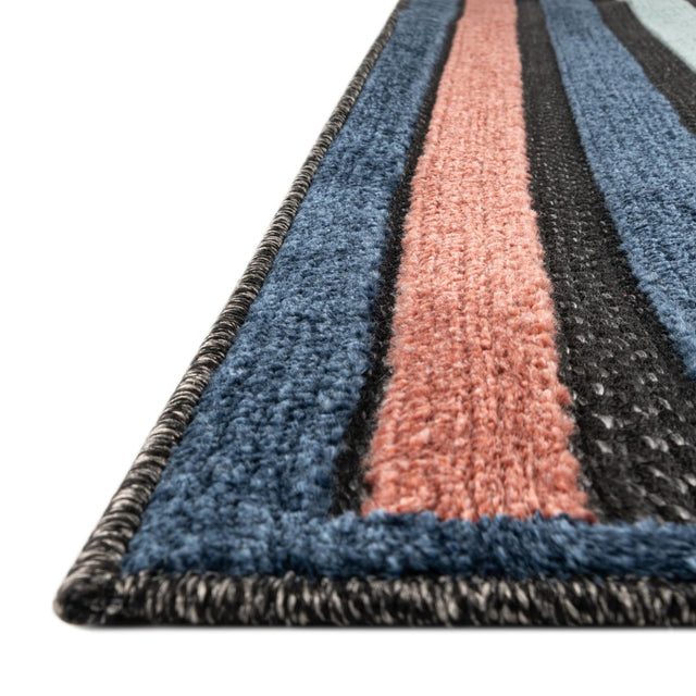 Charcoal 7' x 10' Belize Outdoor Rectangle Area Rug Weather Resistant for Patio, Deck, Terrace, Balcony, Porch 100% Polypropylene Colorful Fun Coastal Modern Carpet for Outside for Sale at Rug Engine