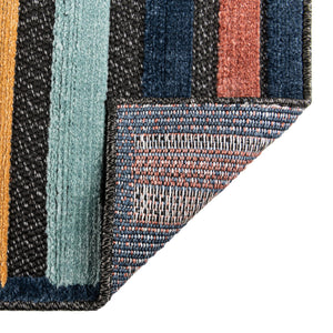 Charcoal 9' x 12' Belize Outdoor Rectangle Area Rug Weather Resistant for Patio, Deck, Terrace, Balcony, Porch 100% Polypropylene Colorful Fun Coastal Modern Carpet for Outside for Sale at Rug Engine