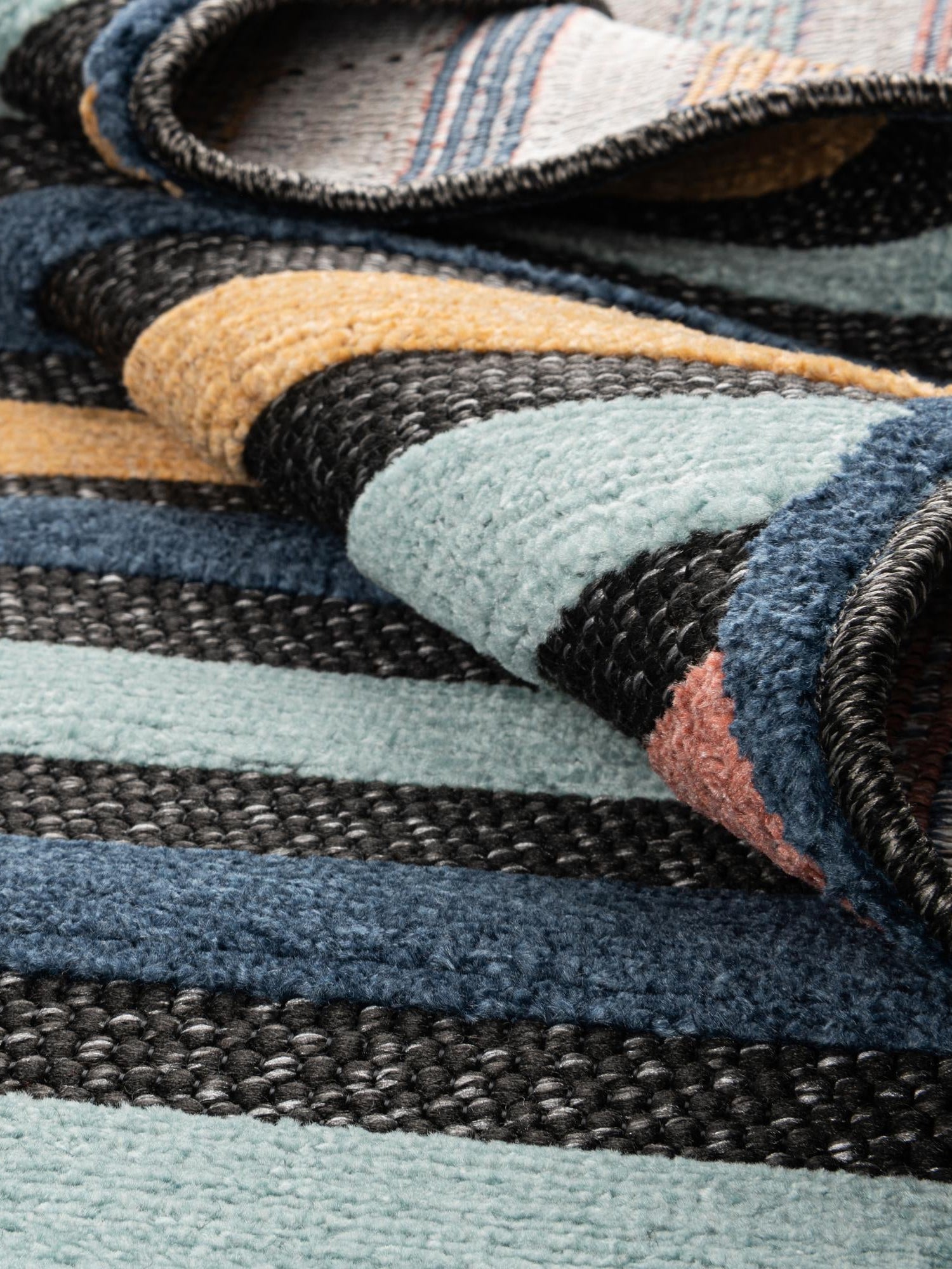 Charcoal 9' x 12' Belize Outdoor Rectangle Area Rug Weather Resistant for Patio, Deck, Terrace, Balcony, Porch 100% Polypropylene Colorful Fun Coastal Modern Carpet for Outside for Sale at Rug Engine