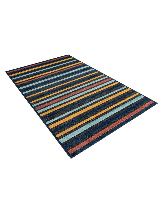 Charcoal 5' 3 x 8' Belize Outdoor Rectangle Area Rug Weather Resistant for Patio, Deck, Terrace, Balcony, Porch 100% Polypropylene Colorful Fun Coastal Modern Carpet for Outside for Sale at Rug Engine