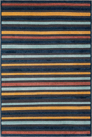 Charcoal 5' 3 x 8' Belize Outdoor Rectangle Area Rug Weather Resistant for Patio, Deck, Terrace, Balcony, Porch 100% Polypropylene Colorful Fun Coastal Modern Carpet for Outside for Sale at Rug Engine