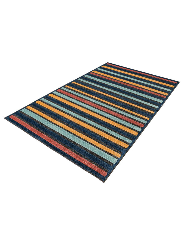 Charcoal 4' x 6' Belize Outdoor Rectangle Area Rug Weather Resistant for Patio, Deck, Terrace, Balcony, Porch 100% Polypropylene Colorful Fun Coastal Modern Carpet for Outside for Sale at Rug Engine