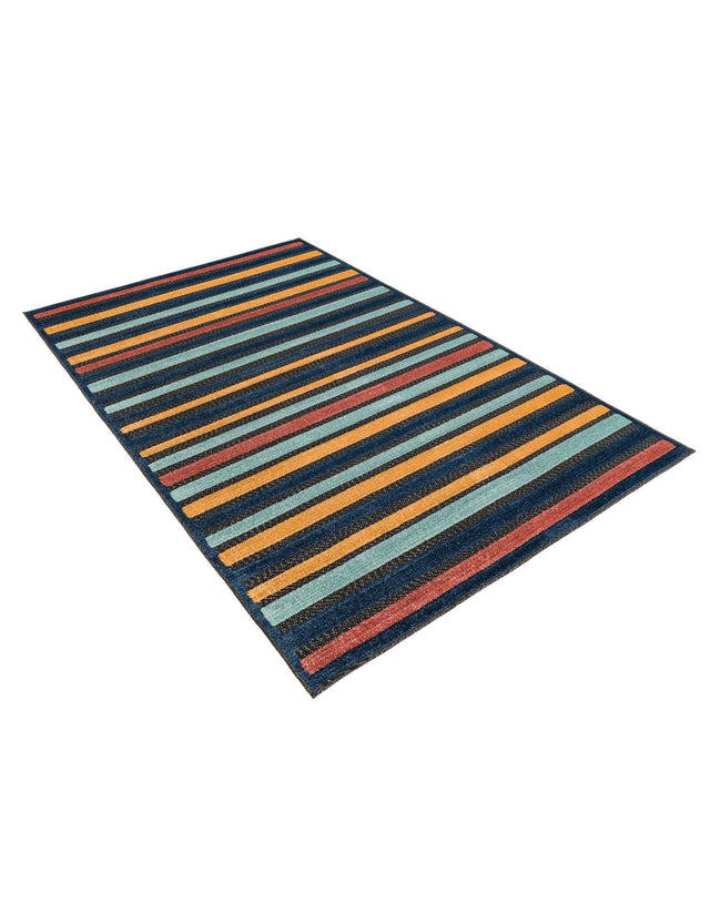 Charcoal 4' x 6' Belize Outdoor Rectangle Area Rug Weather Resistant for Patio, Deck, Terrace, Balcony, Porch 100% Polypropylene Colorful Fun Coastal Modern Carpet for Outside for Sale at Rug Engine