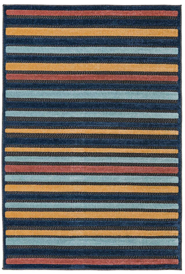 Charcoal 4' x 6' Belize Outdoor Rectangle Area Rug Weather Resistant for Patio, Deck, Terrace, Balcony, Porch 100% Polypropylene Colorful Fun Coastal Modern Carpet for Outside for Sale at Rug Engine
