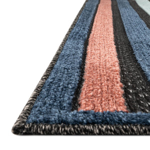 Charcoal 2' x 8' Belize Outdoor Runner Area Rug Weather Resistant for Patio, Deck, Terrace, Balcony, Porch 100% Polypropylene Colorful Fun Coastal Modern Carpet for Outside for Sale at Rug Engine