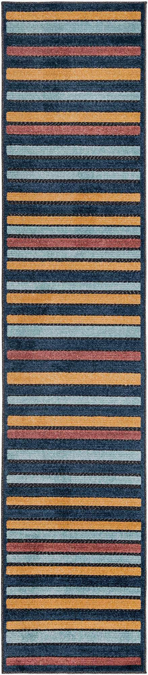 Charcoal 2' x 10' Belize Outdoor Runner Area Rug Weather Resistant for Patio, Deck, Terrace, Balcony, Porch 100% Polypropylene Colorful Fun Coastal Modern Carpet for Outside for Sale at Rug Engine