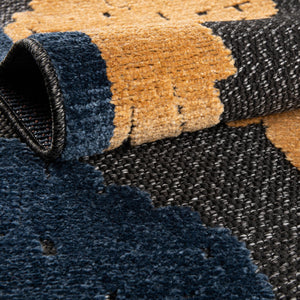Black 6' x 9' Belize Outdoor Rectangle Area Rug Weather Resistant for Patio, Deck, Terrace, Balcony, Porch 100% Polypropylene Colorful Fun Coastal Modern Carpet for Outside for Sale at Rug Engine