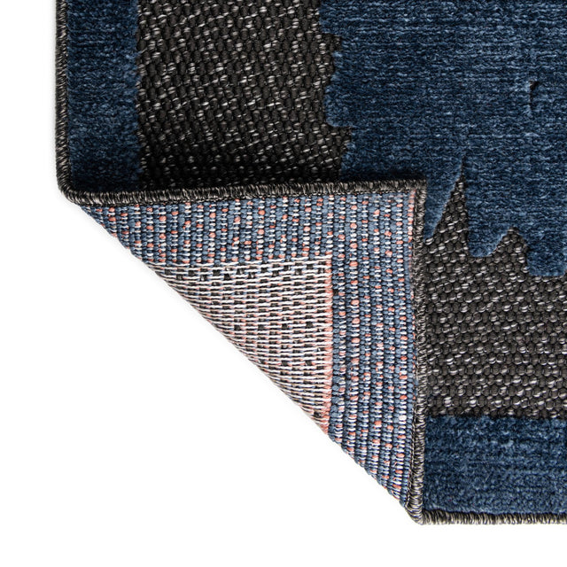 Black 2' x 3' Belize Outdoor Rectangle Area Rug Weather Resistant for Patio, Deck, Terrace, Balcony, Porch 100% Polypropylene Colorful Fun Coastal Modern Carpet for Outside for Sale at Rug Engine
