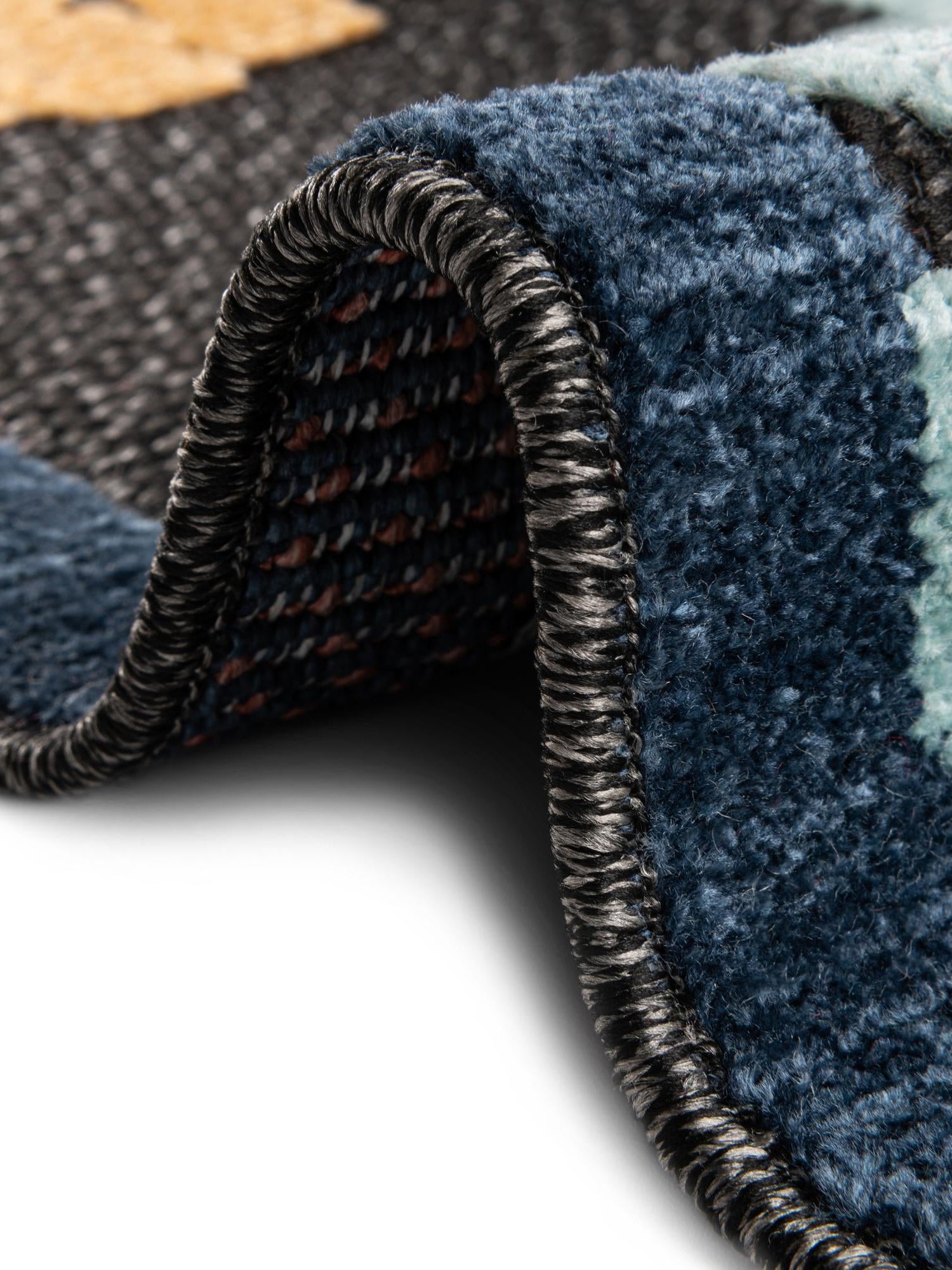 Black 7' 10 x 10' Belize Outdoor Rectangle Area Rug Weather Resistant for Patio, Deck, Terrace, Balcony, Porch 100% Polypropylene Colorful Fun Coastal Modern Carpet for Outside for Sale at Rug Engine
