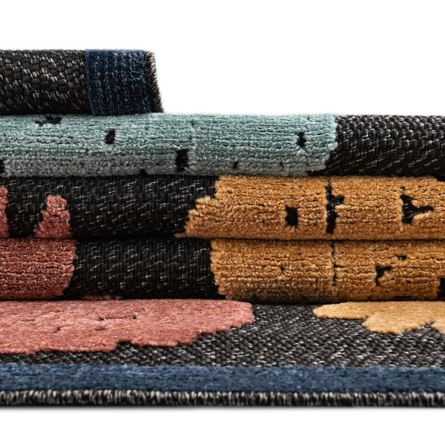 Black 2' x 3' Belize Outdoor Rectangle Area Rug Weather Resistant for Patio, Deck, Terrace, Balcony, Porch 100% Polypropylene Colorful Fun Coastal Modern Carpet for Outside for Sale at Rug Engine