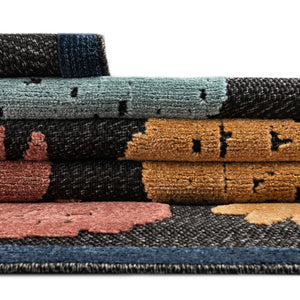 Black 6' x 9' Belize Outdoor Rectangle Area Rug Weather Resistant for Patio, Deck, Terrace, Balcony, Porch 100% Polypropylene Colorful Fun Coastal Modern Carpet for Outside for Sale at Rug Engine