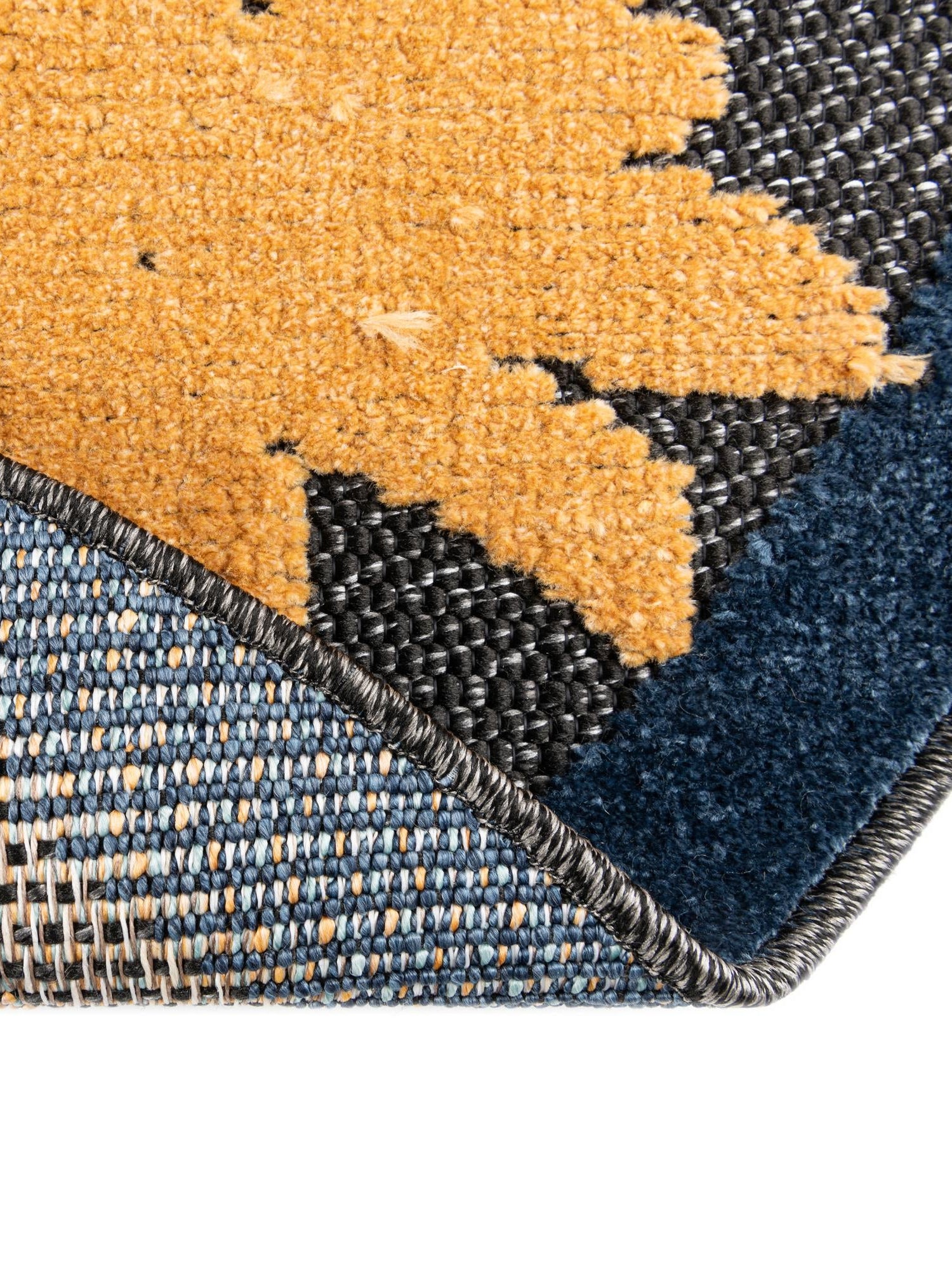 Black 3' 3 x 3' 3 Belize Outdoor Round Area Rug Weather Resistant for Patio, Deck, Terrace, Balcony, Porch 100% Polypropylene Colorful Fun Coastal Modern Carpet for Outside for Sale at Rug Engine