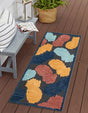 Black 2' x 6' Belize Outdoor Runner Area Rug Weather Resistant for Patio, Deck, Terrace, Balcony, Porch 100% Polypropylene Colorful Fun Coastal Modern Carpet for Outside for Sale at Rug Engine