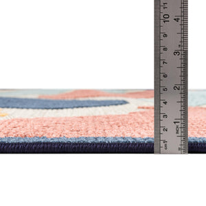 White 6' x 9' Belize Outdoor Rectangle Area Rug Weather Resistant for Patio, Deck, Terrace, Balcony, Porch 100% Polypropylene Colorful Fun Coastal Modern Carpet for Outside for Sale at Rug Engine