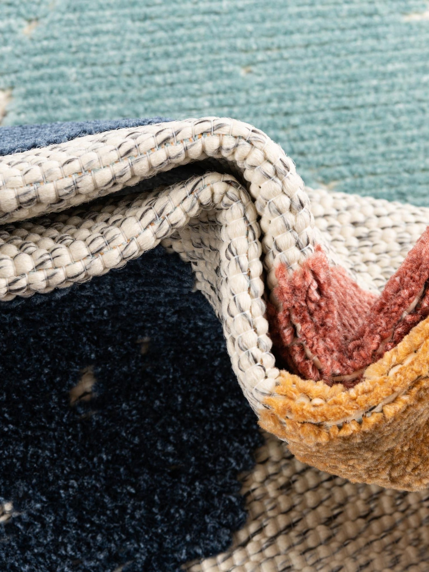 White 5' 3 x 5' 3 Belize Outdoor Square Area Rug Weather Resistant for Patio, Deck, Terrace, Balcony, Porch 100% Polypropylene Colorful Fun Coastal Modern Carpet for Outside for Sale at Rug Engine
