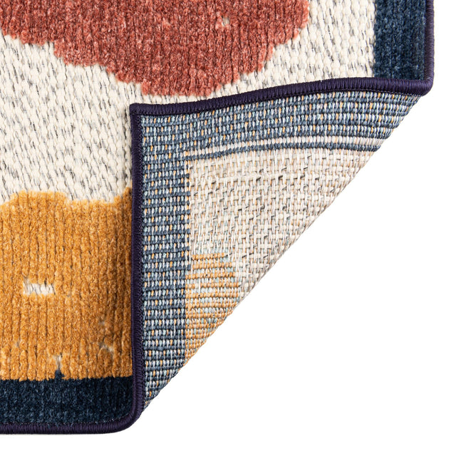 White 2' x 6' Belize Outdoor Runner Area Rug Weather Resistant for Patio, Deck, Terrace, Balcony, Porch 100% Polypropylene Colorful Fun Coastal Modern Carpet for Outside for Sale at Rug Engine